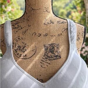 White  V-Neck T-shirt Bra